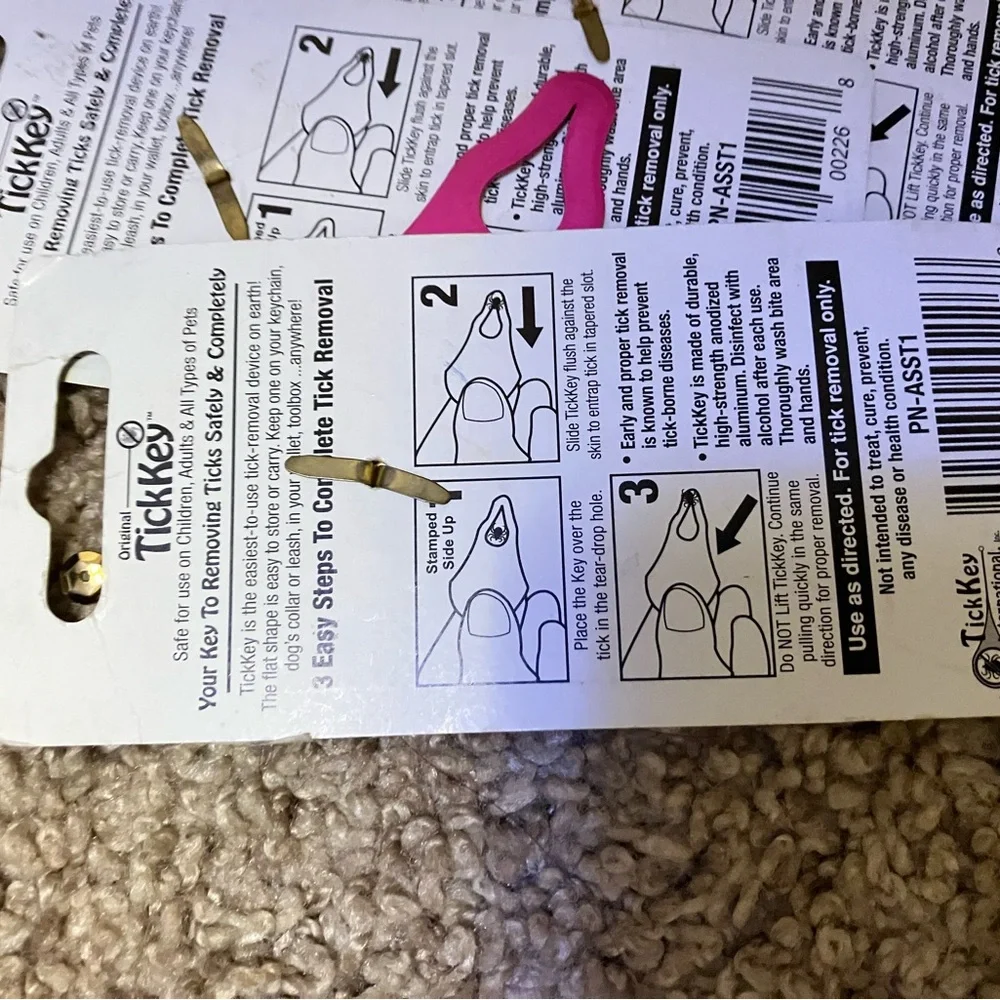 TickKey trio set for removal of feline/canine ticks